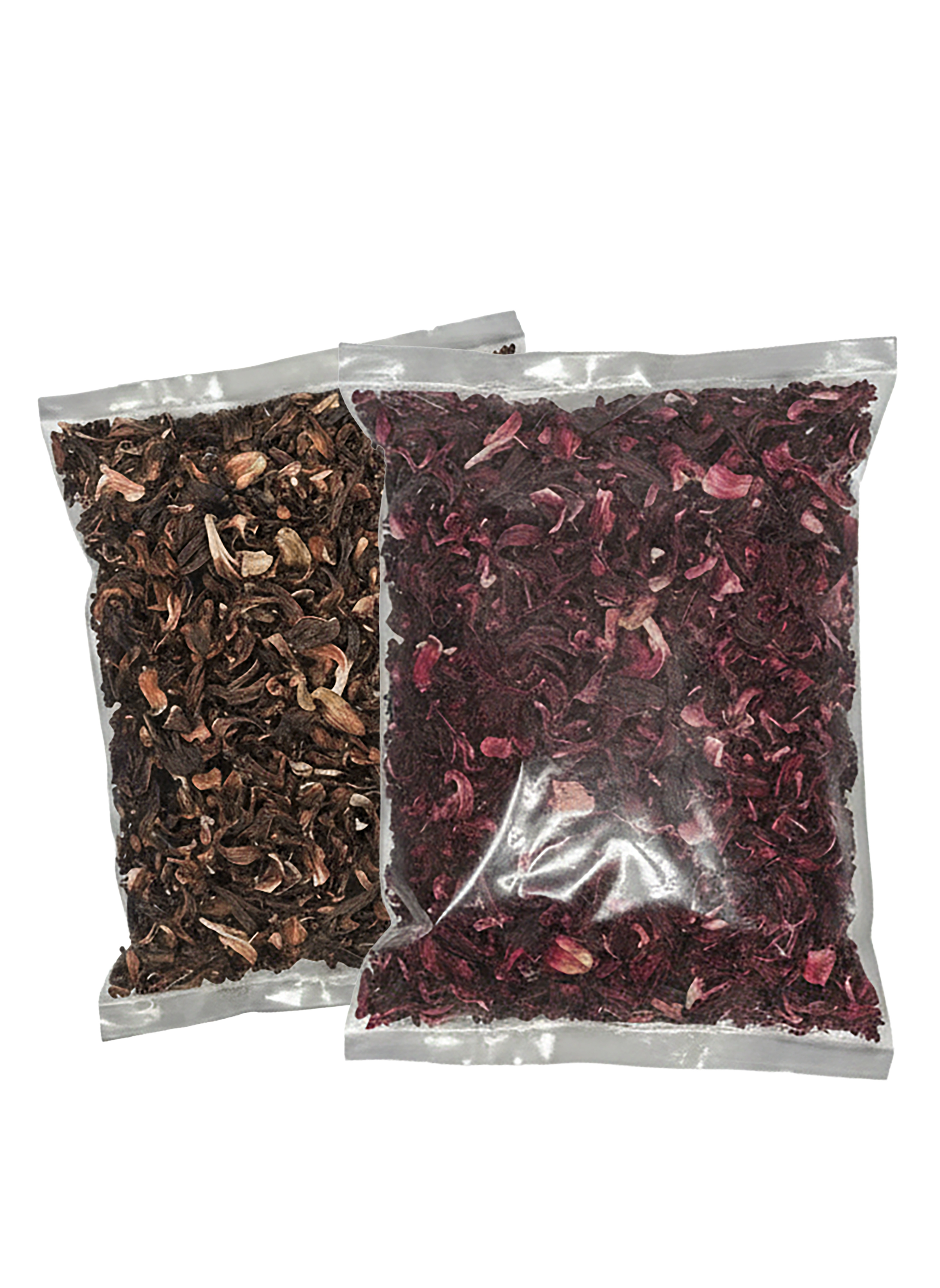 Feuilles d'hibiscus rouge et blanc